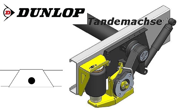 ALKO (AL-KO)- Chassis- 1994-2002-Standard Radaufnahme- Tandemachse, Zweikreis Zusatz-Luftfederanlage, syst. LF3, inkl. Montage ALKO (AL-KO)- Chassis- 1994-2002-Standard Radaufnahme- Tandemachse, Zweikreis Zusatz-Luftfederanlage, syst. LF3, inkl. Montage