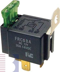 Arbeitsrelais DC 12V 30A 4pol mit integr. Sicherung