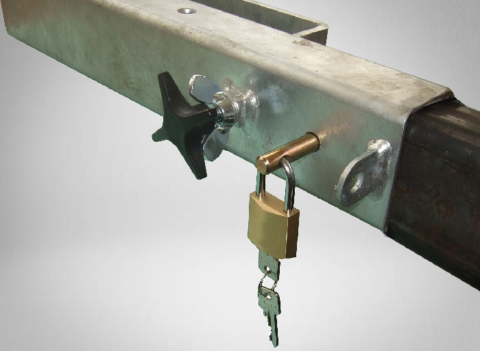 Diebstahlsicherung/ Schloss inkl. Schlüssel für Motorradträger am Wohnmobil