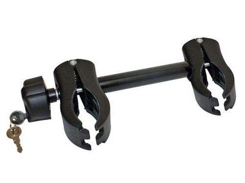 Fahrradhalter, universal, Typ Brücke, 18 cm, abschließbar, schwarz Fahrradhalter, universal, Typ Brücke, 18 cm, abschließbar, schwarz