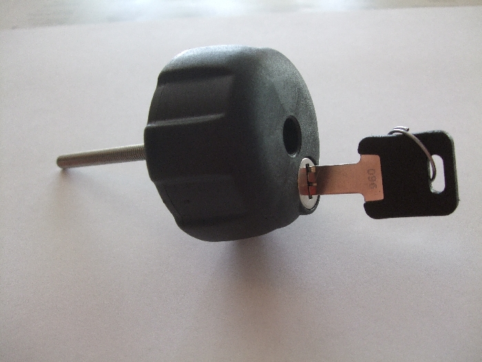 Handrad, fabbri, Typ Bolzen M6, ca. 60mm, abschließbar für Fahrradhalter Handrad, fabbri, Typ Bolzen M6, ca. 60mm, abschließbar für Fahrradhalter