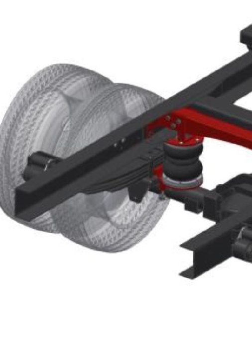 Iveco Daily 35C-50C Bj. 2014-, passende Zusatz-Luftfederung 8 Zoll Heavy Zweikreis Faltenbalg- Anlage, RH: 118mm, syst. LF1