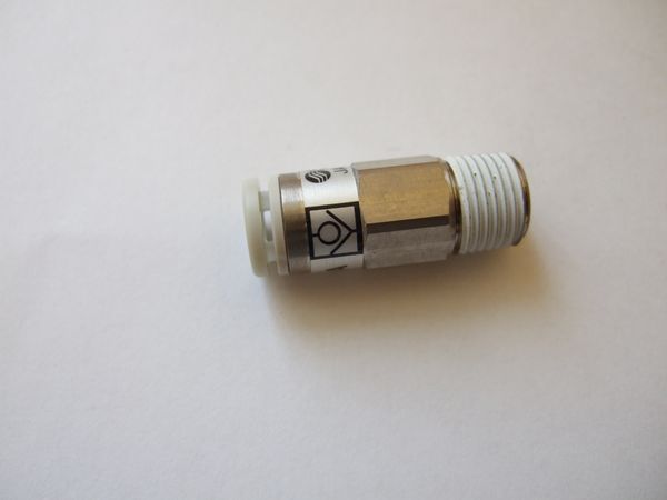 (LF1) Rückschlagventil, 6,00 mm Luftanschluss, Gewinde 1/8 Zoll (LF1) Rückschlagventil, 6,00 mm Luftanschluss, Gewinde 1/8 Zoll