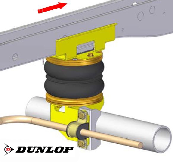 VW Crafter 35, 4x4, Baujahr 2017-, passende Zusatz-Luftfederung 8 Zoll Doppelfaltenbalg- Anlage, syst. LF3- zzgl. Montagekosten bei uns im Haus.