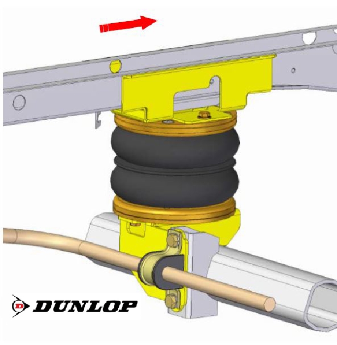 VW Crafter 35, Frontantrieb, Baujahr 2017-, passende Zusatz-Luftfederung 8 Zoll Doppelfaltenbalg- Anlage, syst. LF3- zzgl. Montagekosten bei uns im Haus.