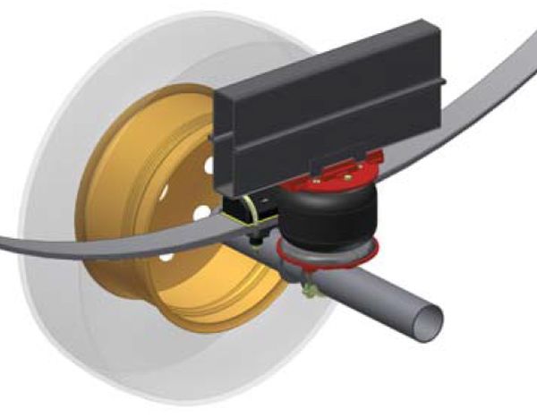VW Crafter 46-50, Bj. 2006-2016, passende Zusatz-Luftfederung 8 Zoll Heavy Zweikreis Doppelfaltenbalg- Anlage, syst. LF1