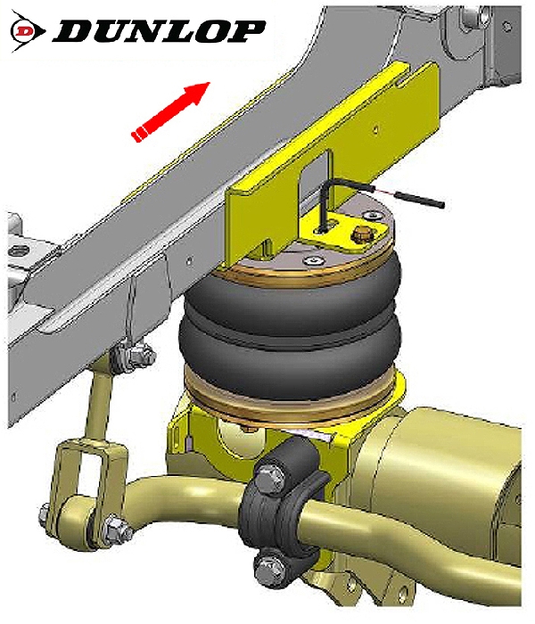 VW Crafter 46-50, Bj. 2006-2016, passende Zusatz-Luftfederung 8 Zoll Zweikreis Doppelfaltenbalg- Anlage, syst. LF3- zzgl. Montagekosten bei uns im Haus.