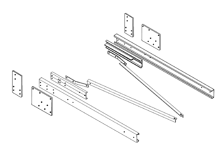 Rahmenverlängerung 2000 Basis BOSStow Typ 01 für Ford Transit FT150 (Radstand 3570mm)- Bj.1986-2000
