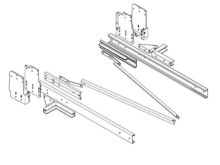 Rahmenverlängerung 2000 Basis BOSStow Typ 01 für VW Crafter 50, MAN TGE 55 2018-