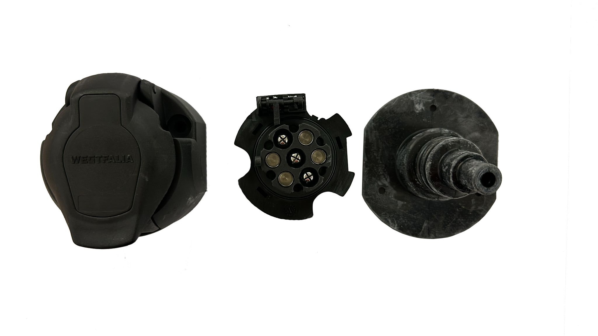 Steckdose 7pol. Kunststoff mit Mikroschalter incl. Dichtung (3 Stk.) Steckdose 7pol. Kunststoff mit Mikroschalter incl. Dichtung (3 Stk.)